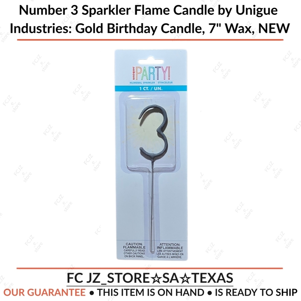 Gold Birthday Candle